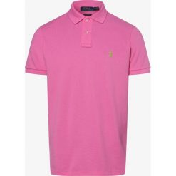 Polo Ralph Lauren - Męska koszulka polo – Custom Slim Fit, różowy. Różowe koszulki męskie Polo Ralph Lauren, m, bez wzorów, sportowe, polo, bez rękawów. Za 449,95 zł.