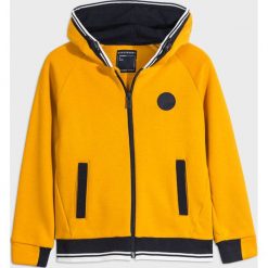 Mayoral - Bluza dziecięca 128-172 cm. Żółte bluzy chłopięce Mayoral, bez wzorów, z elastanu, bez rękawów, z kapturem. Za 153,90 zł.