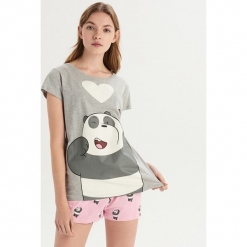 Dwuczęściowa piżama We bare bears - Jasny szar. Szare piżamy damskie marki Sinsay, l. Za 49,99 zł.