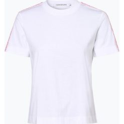 Calvin Klein Jeans - T-shirt damski, biały. Białe t-shirty damskie Calvin Klein Jeans, l, bez wzorów, z bawełny, bez kołnierzyka. Za 169,95 zł.