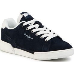 Sneakersy PEPE JEANS - Lambert Suede Boys PBS30433 Navy 595. Niebieskie trampki chłopięce Pepe Jeans, bez wzorów, z jeansu, na sznurówki. W wyprzedaży za 169,00 zł.