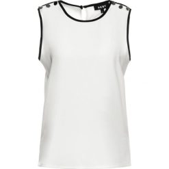 Top DKNY P9AA2A2N. Białe bluzki damskie DKNY, l, bez wzorów, polo. W wyprzedaży za 169,00 zł.