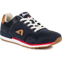 Buty sportowe męskie: ZAMSZOWE BUTY SPORTOWE AMERICAN American Club niebieskie
