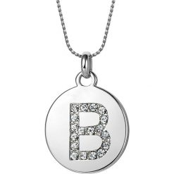 Naszyjniki damskie: Naszyjnik „Letter ‚B’ Medallion” z zawieszką – dł. 43 cm