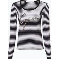 Guess Jeans - Sweter damski, czarny. Czarne swetry damskie marki Guess Jeans, m, w paski, z jeansu, bez rękawów, bez kaptura. Za 149,95 zł.
