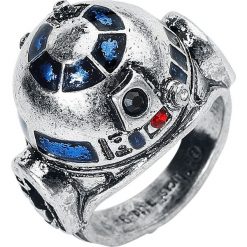 Star Wars R2-D2 Pierścień srebrny. Szare sygnety męskie marki Star Wars, srebrne. Za 99,90 zł.