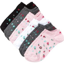 Skarpetki do sneakersów (6 par) bonprix w kwiaty. Skarpetki damskie bonprix. Za 37,99 zł.