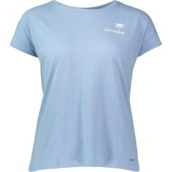 Koszulka "Sunshine" w kolorze błękitnym. Niebieskie koszulki damskie Tom Tailor, xs, z haftami, z okrągłym kołnierzem. W wyprzedaży za 58,95 zł.