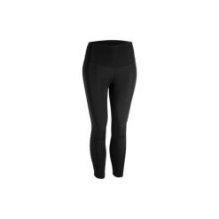 Legginsy fitness kardio 7/8 900 damskie. Czarne legginsy sportowe damskie DOMYOS, m, w paski, z elastanu, na fitness i siłownię. Za 99,99 zł.