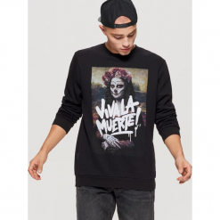 Bluza z motywem Mona Lisy - Czarny. Czarne bejsbolówki męskie Cropp, l. Za 99,99 zł.