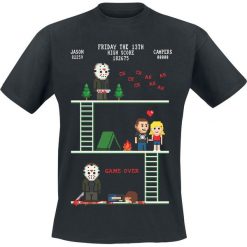 Friday The 13th Jason Voorheers - Pixel Story T-Shirt czarny. Czarne koszulki męskie Friday The 13th, l, z nadrukiem, z okrągłym kołnierzem. Za 74,90 zł.