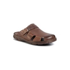 Lasocki for men MI08-C271-320-01 Brązowy. Pomarańczowe kapcie męskie Lasocki For Men, ze skóry. Za 119,99 zł.