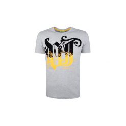 T-shirty z krótkim rękawem Versace Jeans B3GSB76G / Print 5Flock Slim MC. Szare t-shirty męskie Versace Jeans, xl, bez wzorów, z jeansu, bez kołnierzyka, krótkie. Za 289,00 zł.