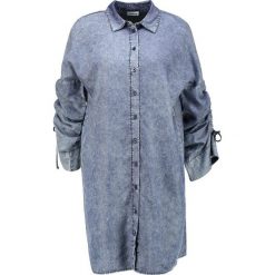 Koszule damskie: Noisy May Tall NMLUNA LONG Koszula dark blue denim