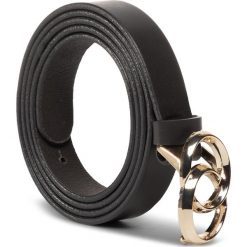 Pasek Damski GINO ROSSI - 3W2-002-SS20 r. S Black. Czarne paski damskie Gino Rossi, w paski, ze skóry. Za 99,99 zł.