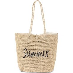Torba plażowa bonprix beżowy. Brązowe torebki klasyczne damskie bonprix, bez wzorów, eleganckie, bez dodatków. Za 89,99 zł.