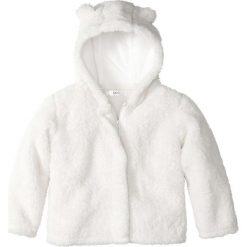 Bluzy dziewczęce rozpinane: Bluza rozpinana z polaru „baranek” bonprix biel wełny