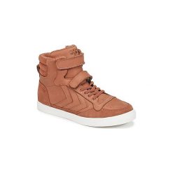 Buty Dziecko Hummel STADIL OILED HIGH JR. Pomarańczowe trampki dziewczęce Hummel, bez wzorów, bez zapięcia. Za 279,20 zł.