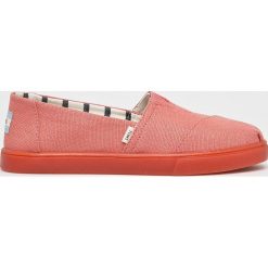 Toms - Espadryle Persimmon Heritage. Pomarańczowe espadryle damskie Toms, bez wzorów, z materiału, bez obcasa, na obcasie. W wyprzedaży za 199,90 zł.