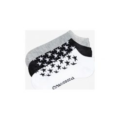 Converse 3-pack Skarpetki Czarny Biały Szary. Szare skarpetki damskie Converse, bez wzorów, z elastanu. Za 42,95 zł.