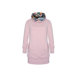 Różowa damska bluza roll, dresowa bluza sportowa z energetyczną tubą. Różowe bluzy sportowe damskie marki ekoszale, xl, z dzianiny, z długim rękawem, długie. Za 160,00 zł.