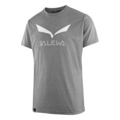 Salewa Koszulka męska Solidlogo Dry Grey Melange r. L (27018-0620). Szare koszulki sportowe męskie marki Salewa, m. Za 82,40 zł.