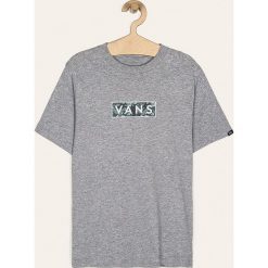 Vans - T-shirt dziecięcy 129-173 cm. Szare t-shirty chłopięce Vans, z nadrukiem, z bawełny, bez rękawów. Za 99,90 zł.