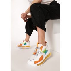 Biało-Pomarańczowe Sneakersy Sicalis. Białe sneakersy damskie Born2be. Za 129,99 zł.