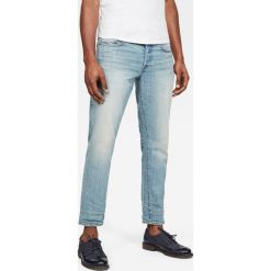G-Star Raw - Jeansy 3301 Tapered. Niebieskie jeansy męskie G-Star RAW, bez wzorów, retro. W wyprzedaży za 449,90 zł.