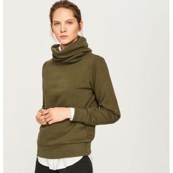 Bluza z szerokim golfem - Khaki. Brązowe bluzy damskie marki Reserved, l. Za 79,99 zł.