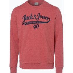 Bluzy męskie: Jack & Jones - Męska bluza nierozpinana – Jorgalions, czerwony