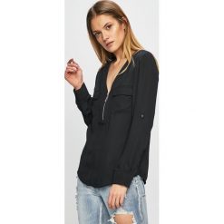 Tally Weijl - Bluzka. Czarne bluzki damskie TALLY WEIJL, s, bez wzorów, z poliesteru, bez kołnierzyka, z długim rękawem. W wyprzedaży za 69,90 zł.