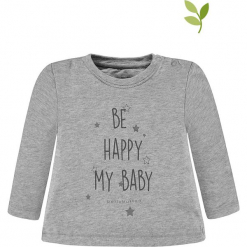 Koszulka w kolorze szarym. Szare t-shirty chłopięce z długim rękawem bellybutton, z nadrukiem, z bawełny. W wyprzedaży za 37,95 zł.