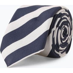 HUGO - Krawat męski z dodatkiem jedwabiu – Tie 6 cm, niebieski. Niebieskie krawaty męskie HUGO, bez wzorów, klasyczne. Za 249,95 zł.