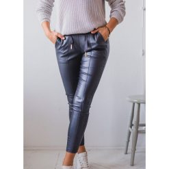 SPODNIE RUTH GREY - S. Szare spodnie damskie Fanaberia.com, s, z jeansu. Za 119,00 zł.