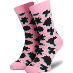Skarpety Wysokie Unisex HAPPY SOCKS - CRS01-3300 Kolorowy Różowy. Różowe skarpetki damskie Happy Socks, bez wzorów, z elastanu. Za 39,90 zł.