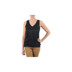 Topy na ramiączkach / T-shirty bez rękawów Majestic 236. Czarne bluzki damskie Majestic, bez wzorów, bez kołnierzyka. Za 335,20 zł.