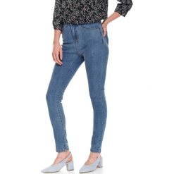 Spodnie jeansowe skinny. Niebieskie spodnie damskie Top Secret, na wiosnę, s, bez wzorów, z jeansu. W wyprzedaży za 59,99 zł.