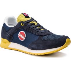 Sneakersy COLMAR - Travis Colors 013 Navy/Yellow. Niebieskie sneakersy męskie Colmar, bez zapięcia. Za 449,99 zł.