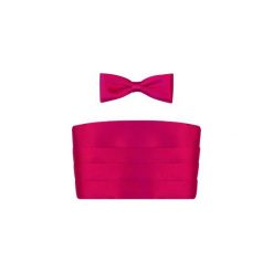 Różowy pas smokingowy (amarant) z muszką slim. Różowe muszki męskie Modini Moda Męska, na co dzień, bez wzorów, z poliesteru, eleganckie. Za 99,00 zł.