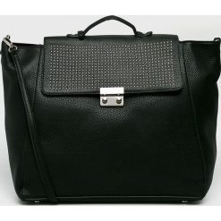 Pepe Jeans - Torebka. Czarne torebki klasyczne damskie Pepe Jeans, w paski, z jeansu, duże. Za 339,90 zł.