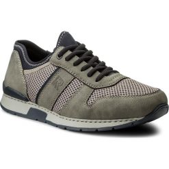 Sneakersy RIEKER - 19400-41 Grey. Szare sneakersy męskie Rieker, na co dzień, bez wzorów, ze skóry ekologicznej, bez zapięcia. W wyprzedaży za 189,00 zł.
