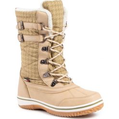Śniegowce KANGAROOS - Rivaska 39034 000 1004 Beige/Cream White. Brązowe kozaki damskie KangaROOS, na zimę, ze skóry ekologicznej, bez zapięcia. W wyprzedaży za 259,00 zł.
