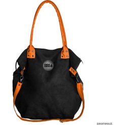 Torba Worek Czarna #orange. Pomarańczowe torebki klasyczne damskie Pakamera, bez wzorów, na ramię, bez dodatków. Za 169,00 zł.