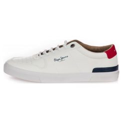 Pepe Jeans Tenisówki Męskie Traveller 43 Białe. Białe trampki męskie marki Pepe Jeans, bez wzorów, z jeansu, bez zapięcia. Za 315,00 zł.