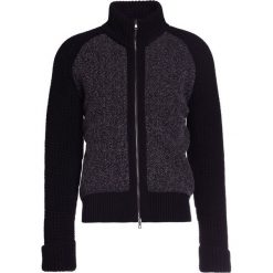 Swetry rozpinane męskie: Falke HERRINBONE Kardigan black/grau