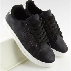 Trampki z kamieniami czarne BM1971 BLACK. Czarne trampki i tenisówki damskie obuwie damskie, z aplikacjami, z tkaniny, bez zapięcia. Za 62,44 zł.