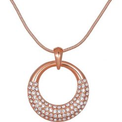 Pozłacany naszyjnik z zawieszką z kryształkami Swarovski - dł. 42 cm. Żółte naszyjniki damskie Park Avenue, z kryształem, złote. W wyprzedaży za 45,95 zł.