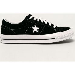 Converse - Tenisówki. Czarne trampki męskie Converse, bez wzorów, ze skóry, na sznurówki. Za 359,90 zł.