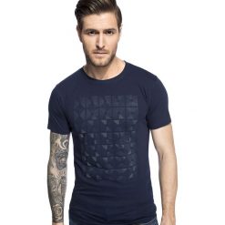 T-shirt BIAGIO TSGS000046. Niebieskie t-shirty męskie Giacomo Conti, m, z nadrukiem, z bawełny, bez kołnierzyka. Za 99,00 zł.